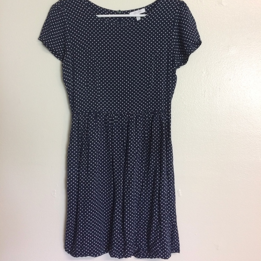 Navy Polka Dot Delia's Dress